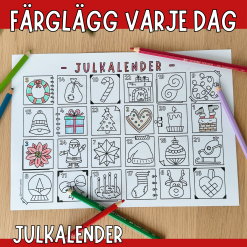Julkalender - färglägg varje dag julpyssel
