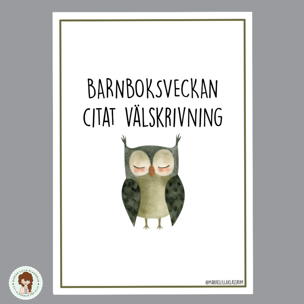Barnboksveckan – Välskrivning citat