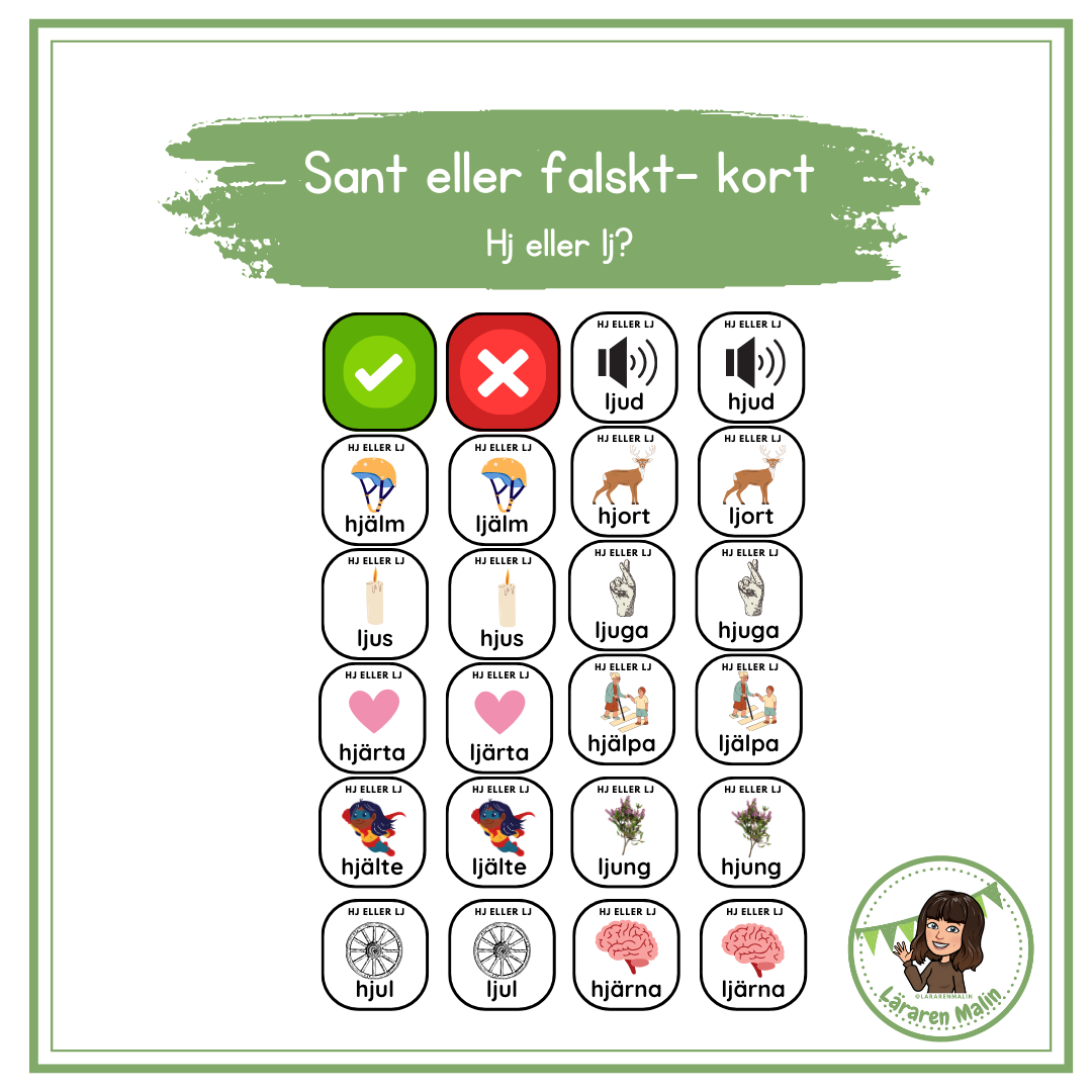 Sant eller falskt - Hj eller lj?