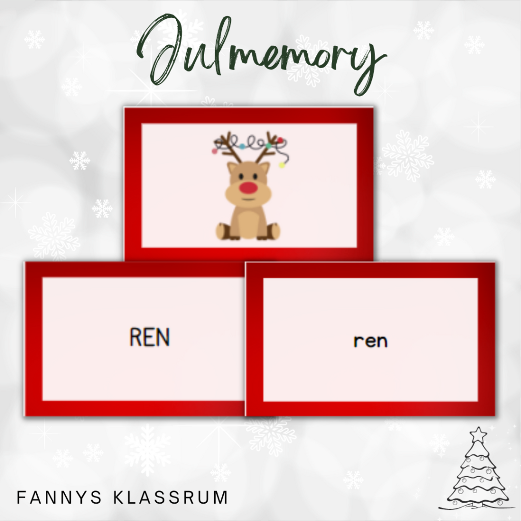 Julmemory med versaler och gemener