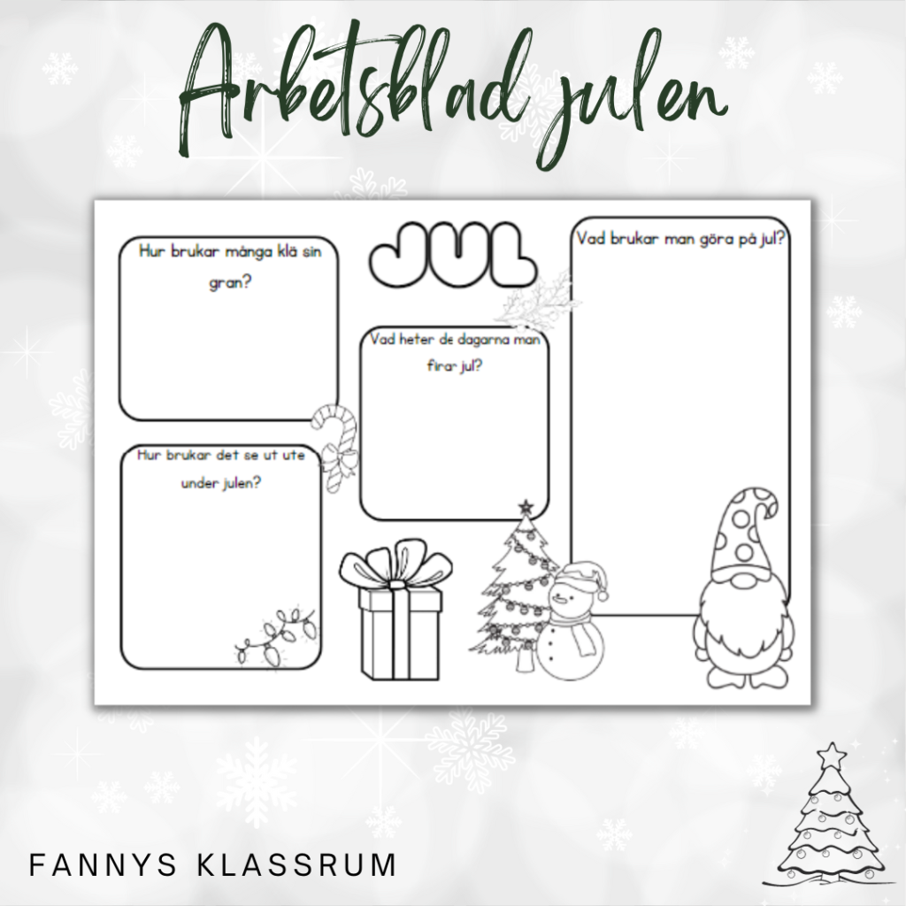 Arbetsblad julen