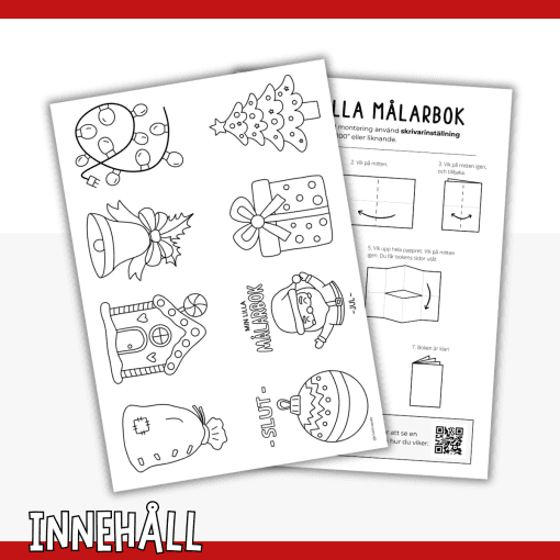Min lilla målarbok - julpyssel målarbilder