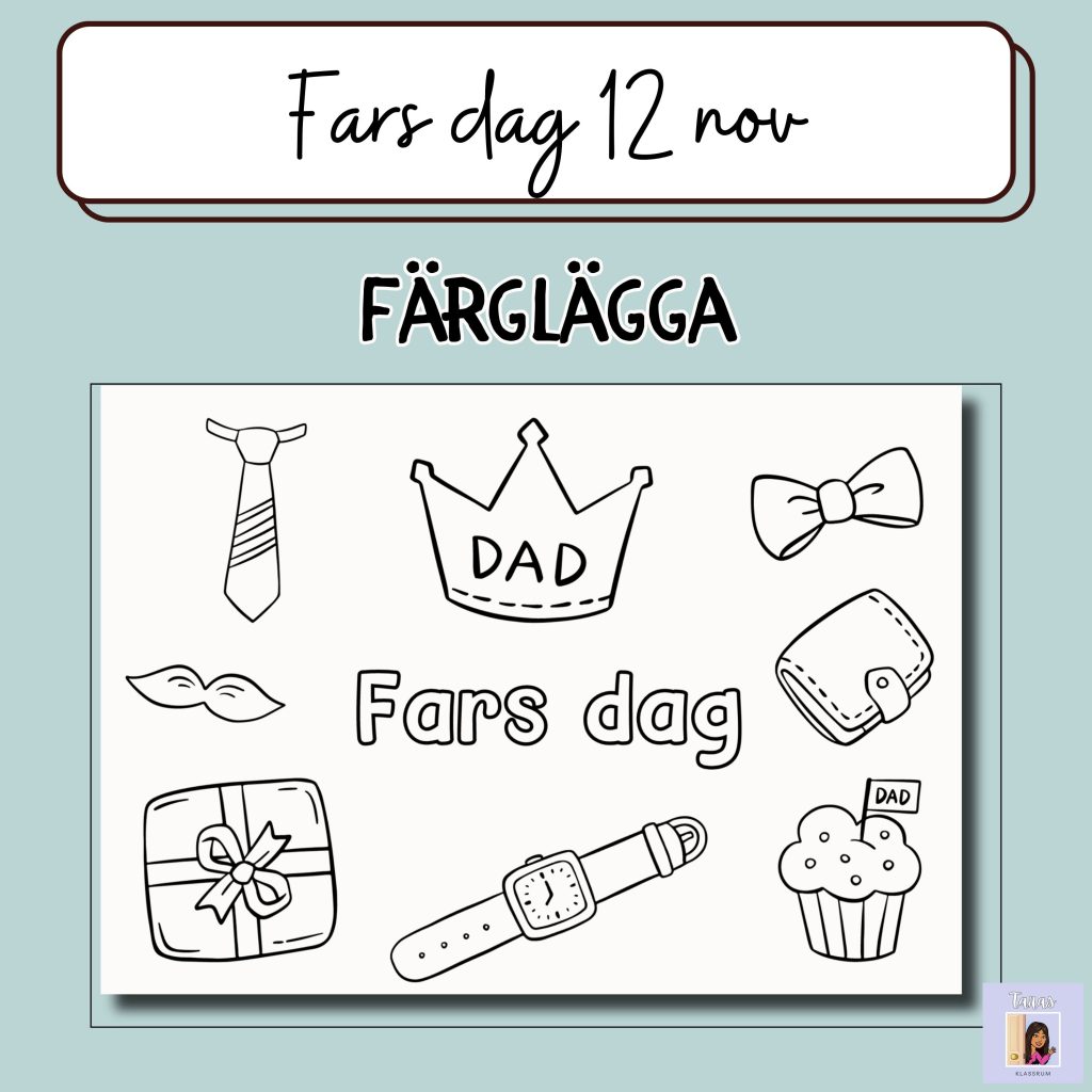 Fars dag: färglägga
