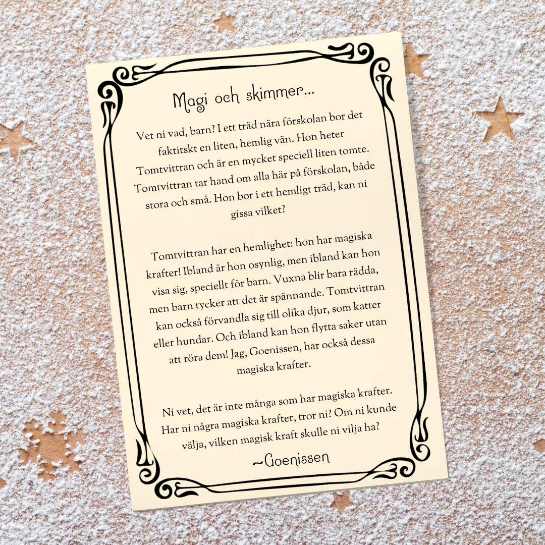 Nissebrev från Goenissen - till förskolan