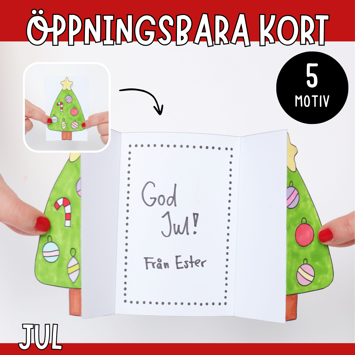 Julpyssel - öppningsbara julkort