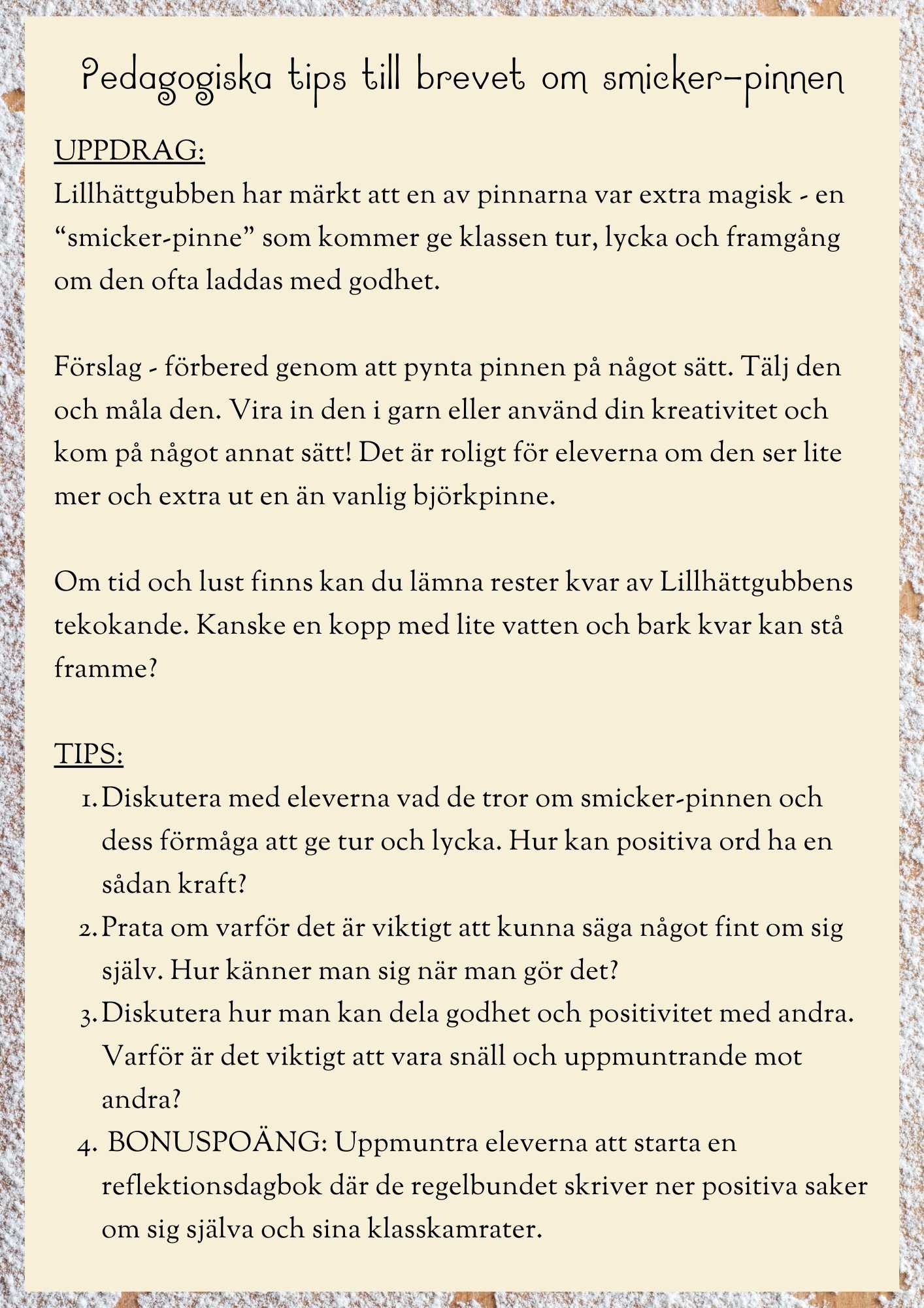 Nissebrev från Lillhättgubben - till skolan