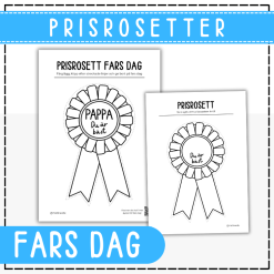 Pyssel till fars dag - prisrosett (tom och med text pappa)