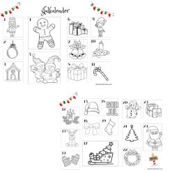 Julkalender färglägg