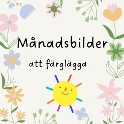 Månadsbilder att färglägga