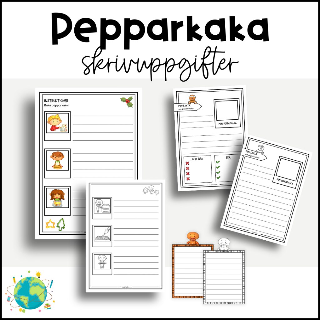 Pepparkaka – Skrivuppgifter