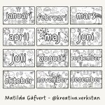 Månadsbilder att färglägga - bild 2