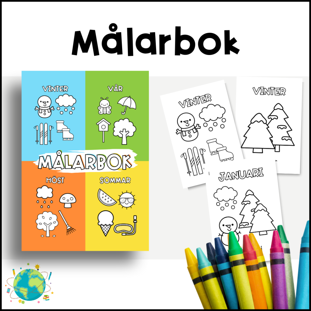 Målarbok – Årstider och månader