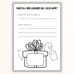 Arbetsblad – Vad vill min lärare ha i julklapp? - bild 2