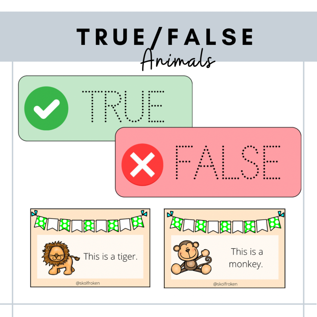 True/False – animals