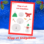 Skolrikets Julkalender Lucka 18: Klipp ut Snögubben - bild 2