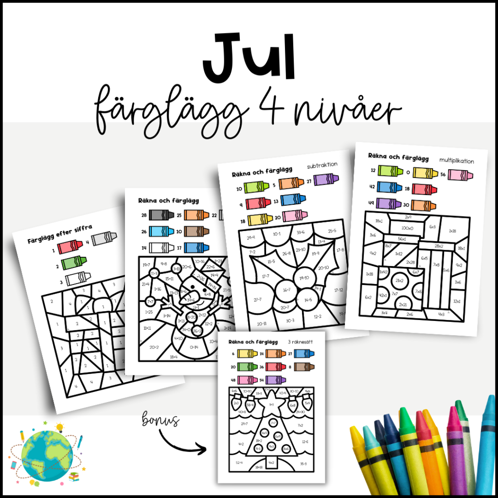 Jul – Färglägg 4 nivåer