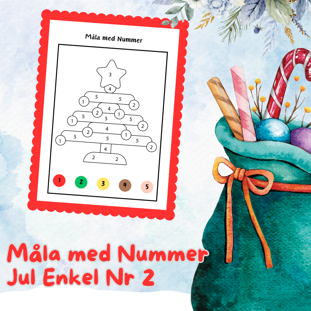 Måla med Nummer Jul Enkel Nr 2