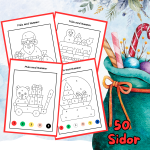 Måla med Nummer Jul Enkel Nr 1 – Nr 5 Paket - bild 2