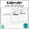 Kalender - Måla eller färglägg