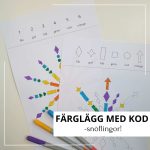 Färglägg med kod – siffror och former - bild 1