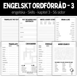 Arbetshäfte 3 - 56 sidor - engelskt ordförråd