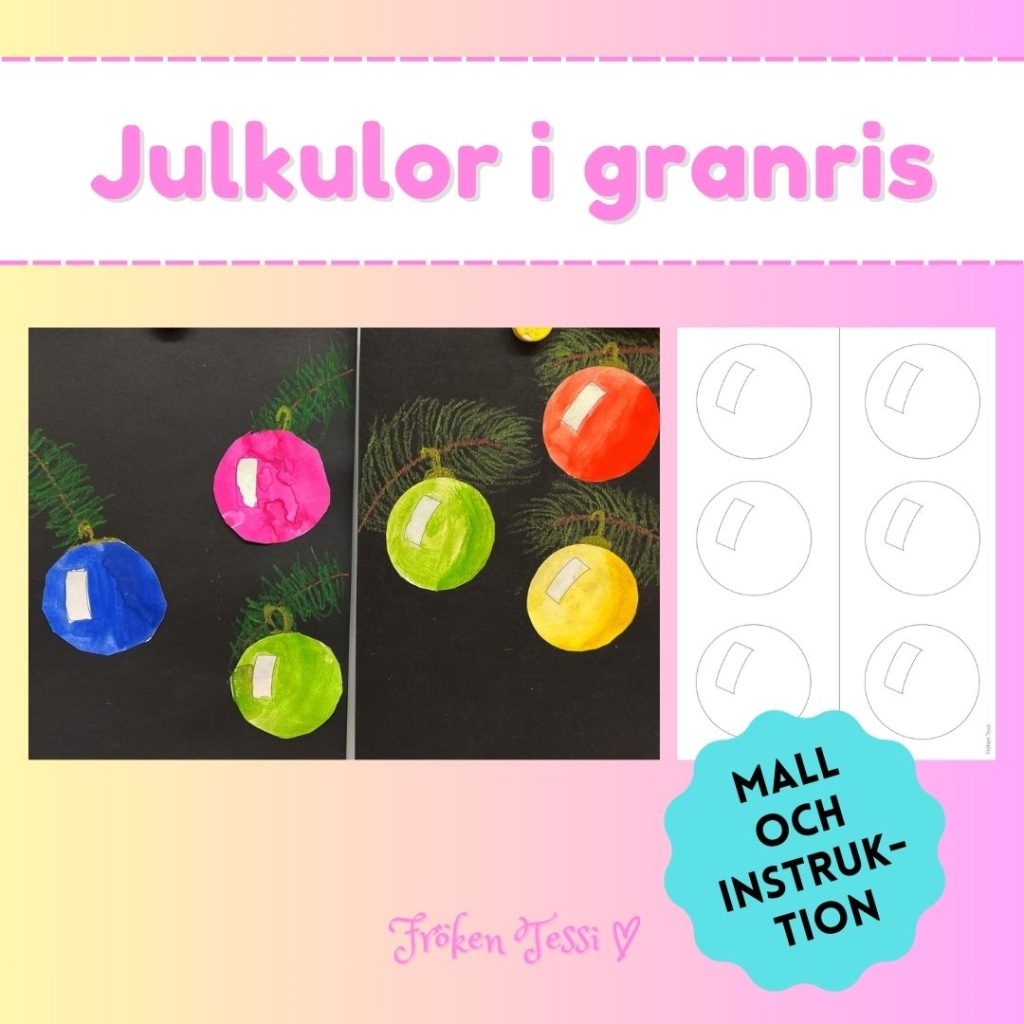 Julkulor i granris