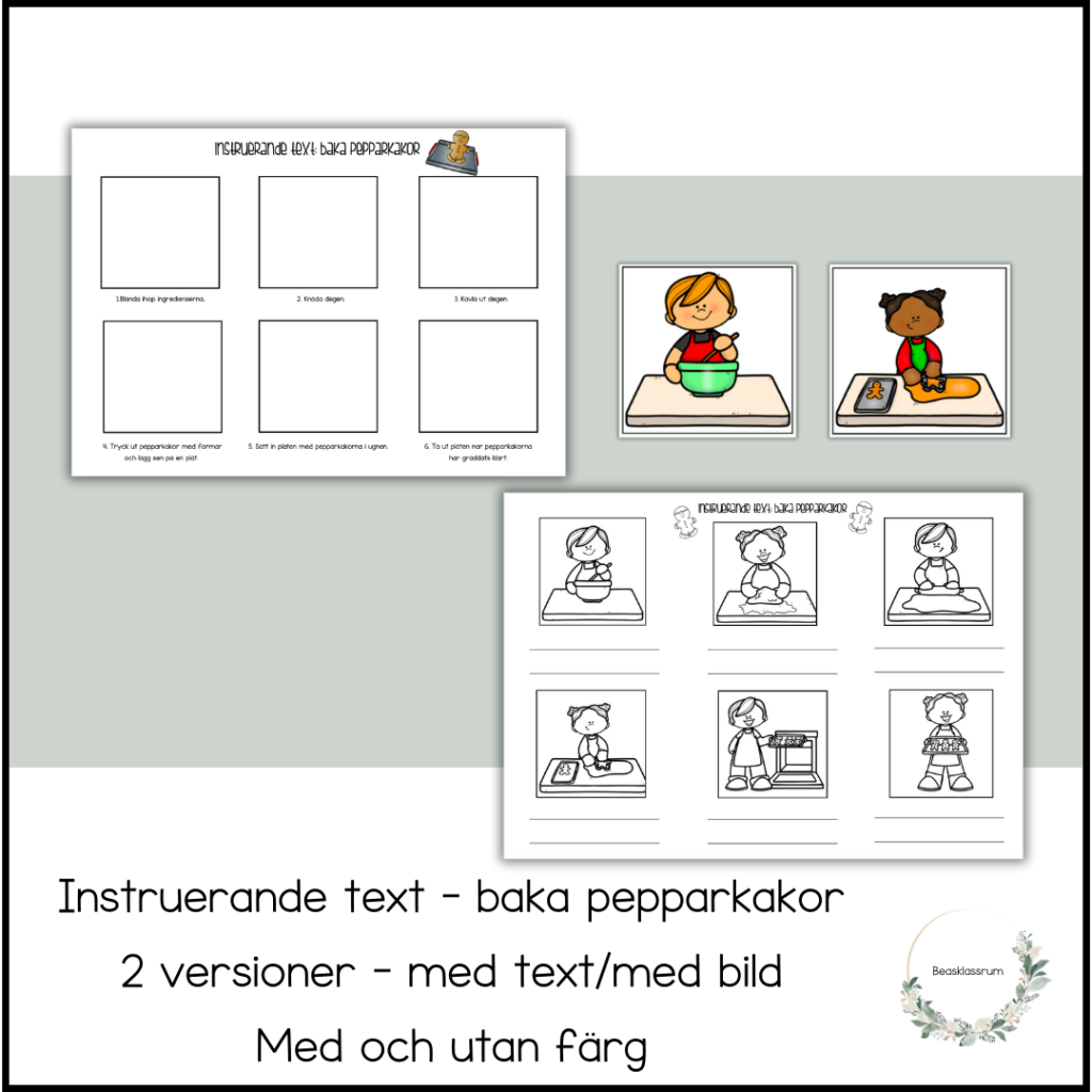 Baka pepparkakor – instruerande text