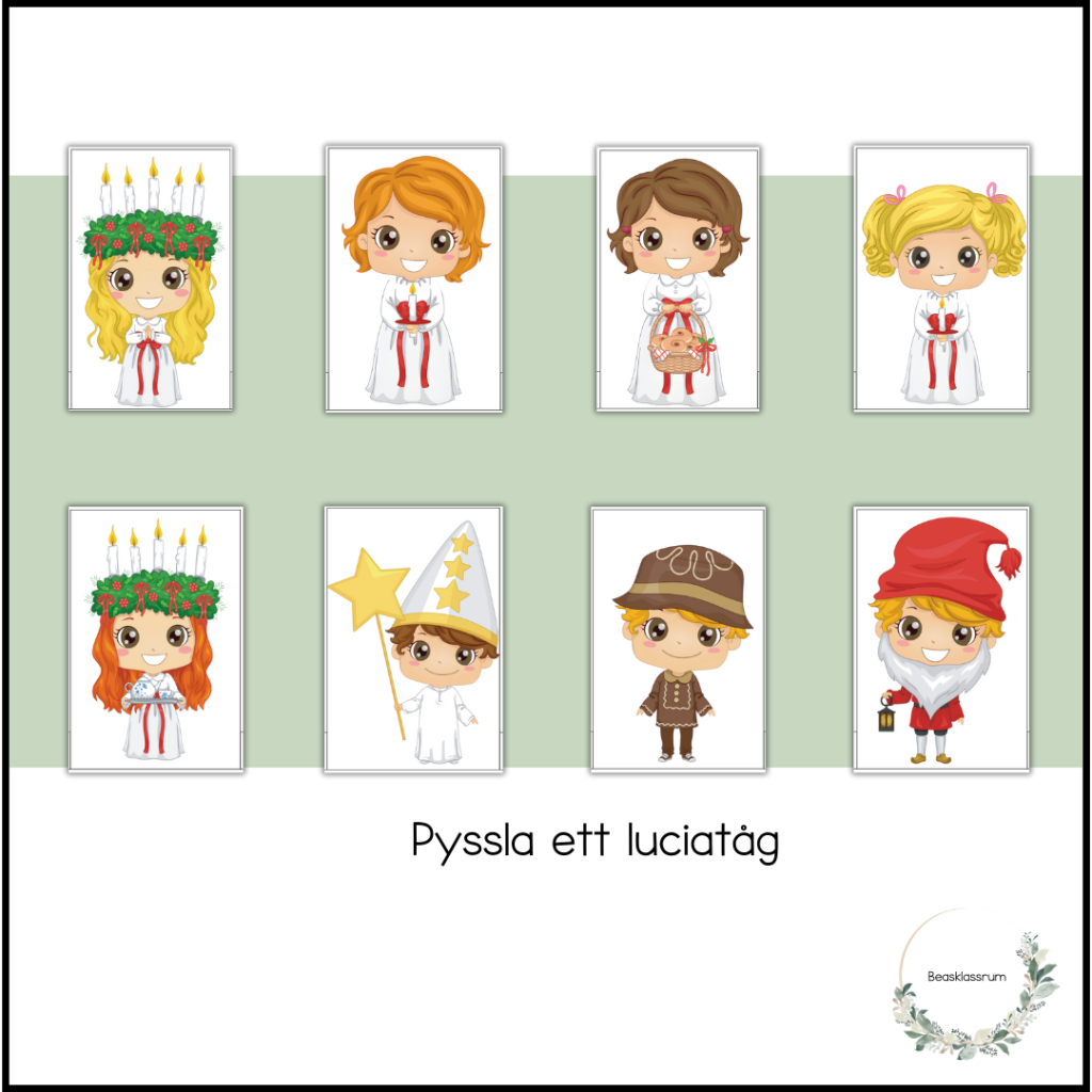 Pyssla ett luciatåg