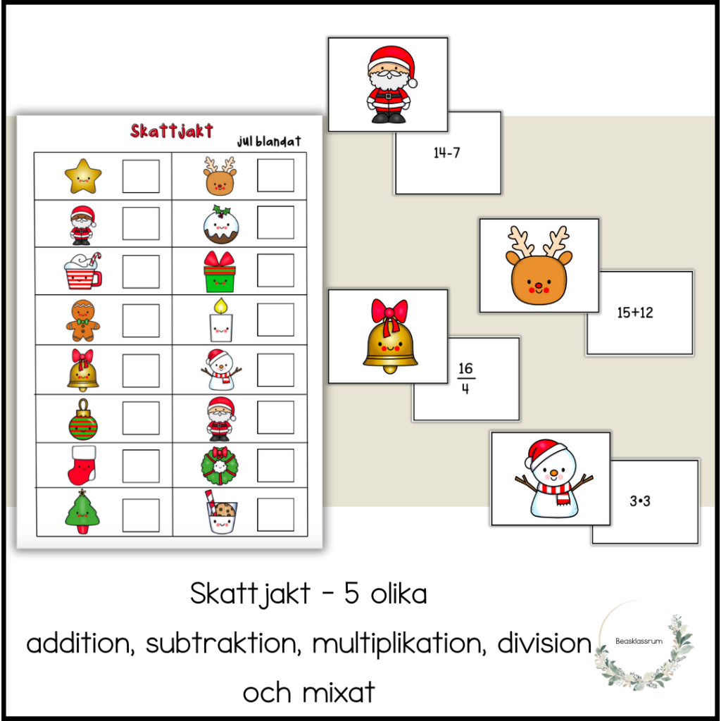 Skattjakt – 4 räknesätten