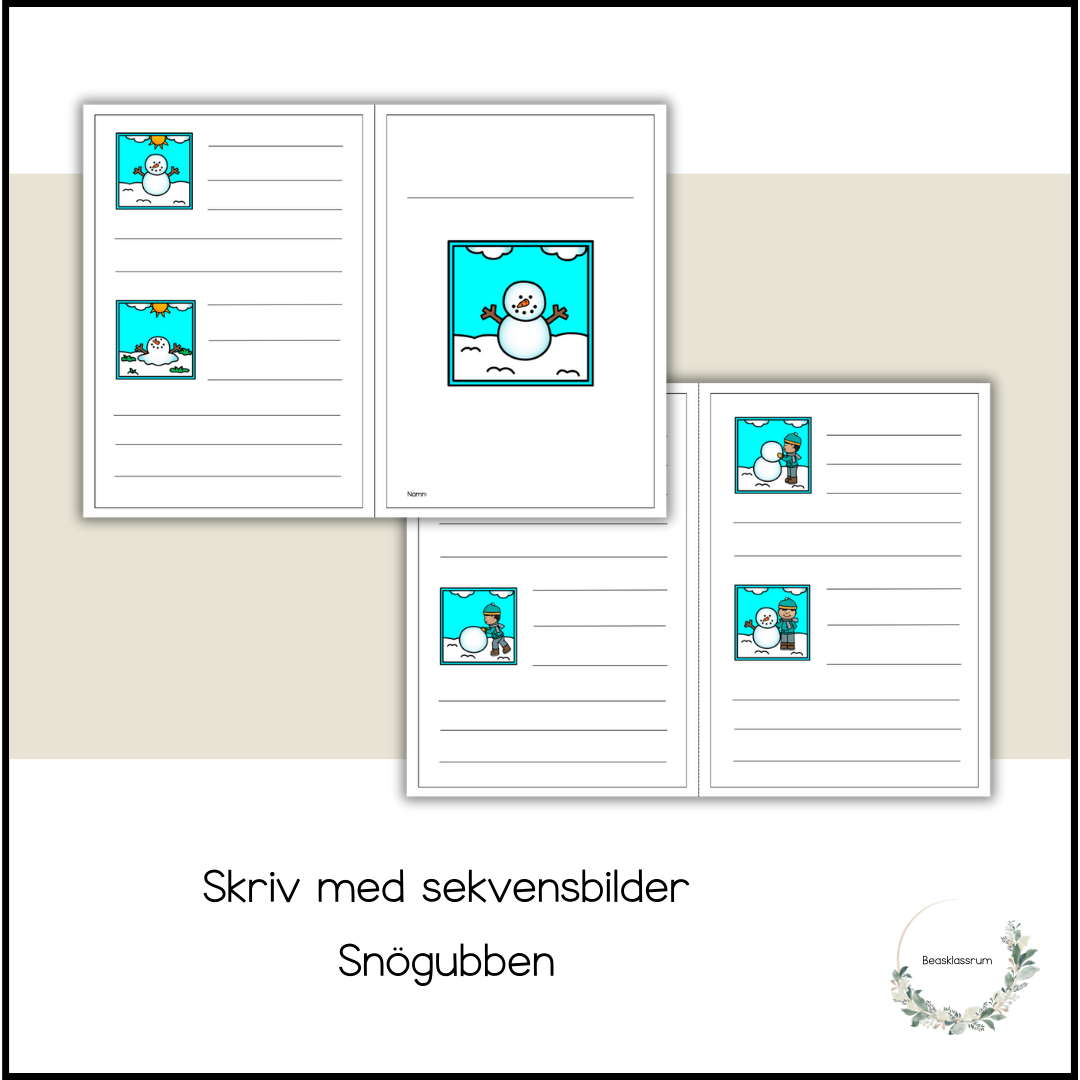 Skriv berättelse - snögubben