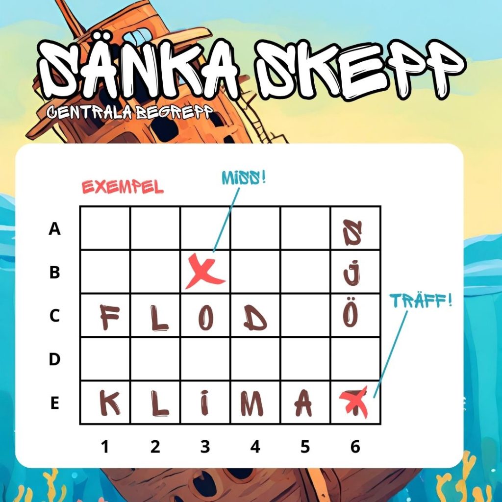 Sänka skepp – Centrala begrepp