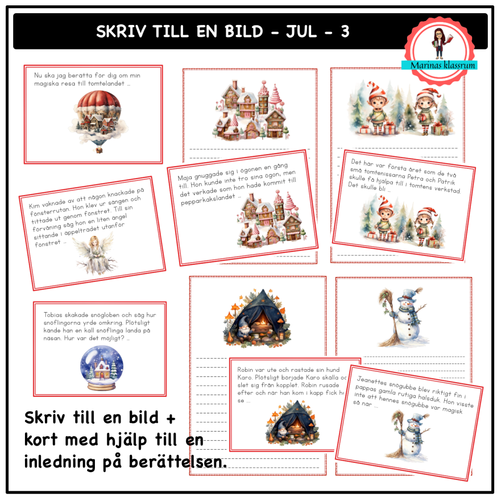 Skriv till bild jul – 3 med inledning