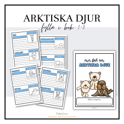 Arktiska djur fylla i bok 1-3