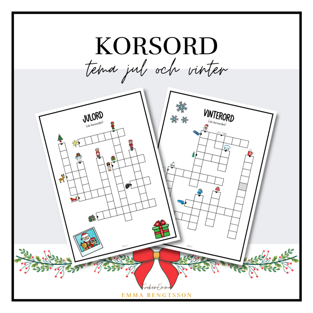 Jul- och vinterkorsord