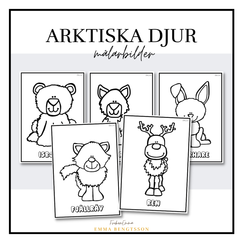 Arktiska djur målarbilder