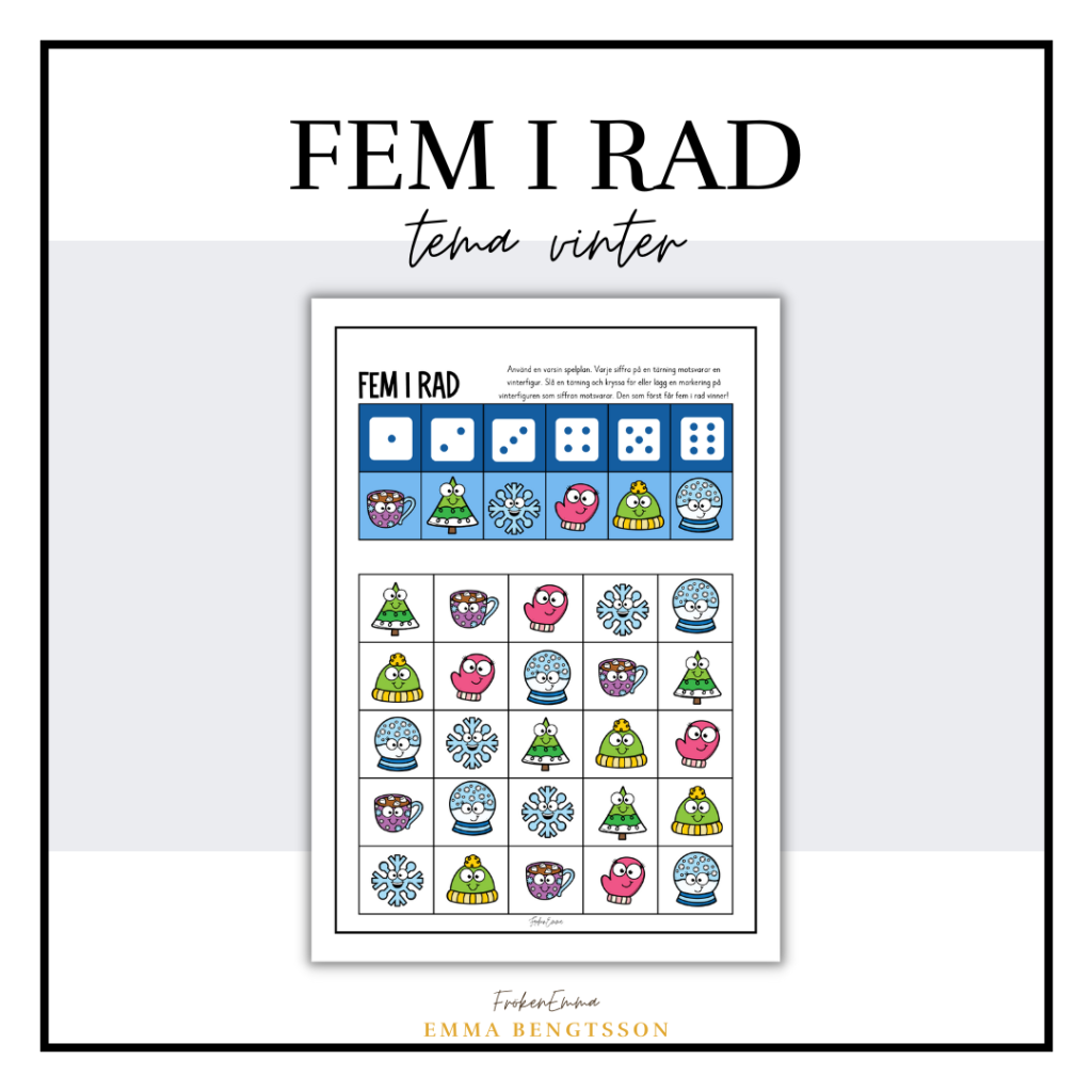 Fem i rad – tema vinter