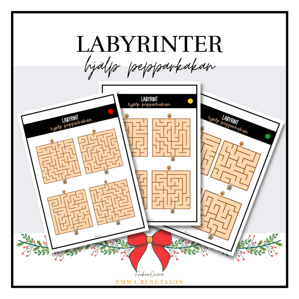 Labyrinter – hjälp pepparkakan