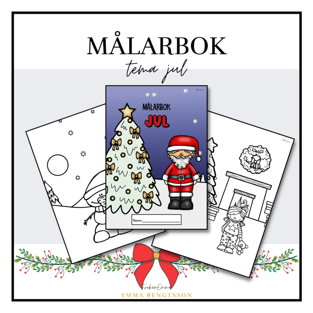 Målarbok – tema jul