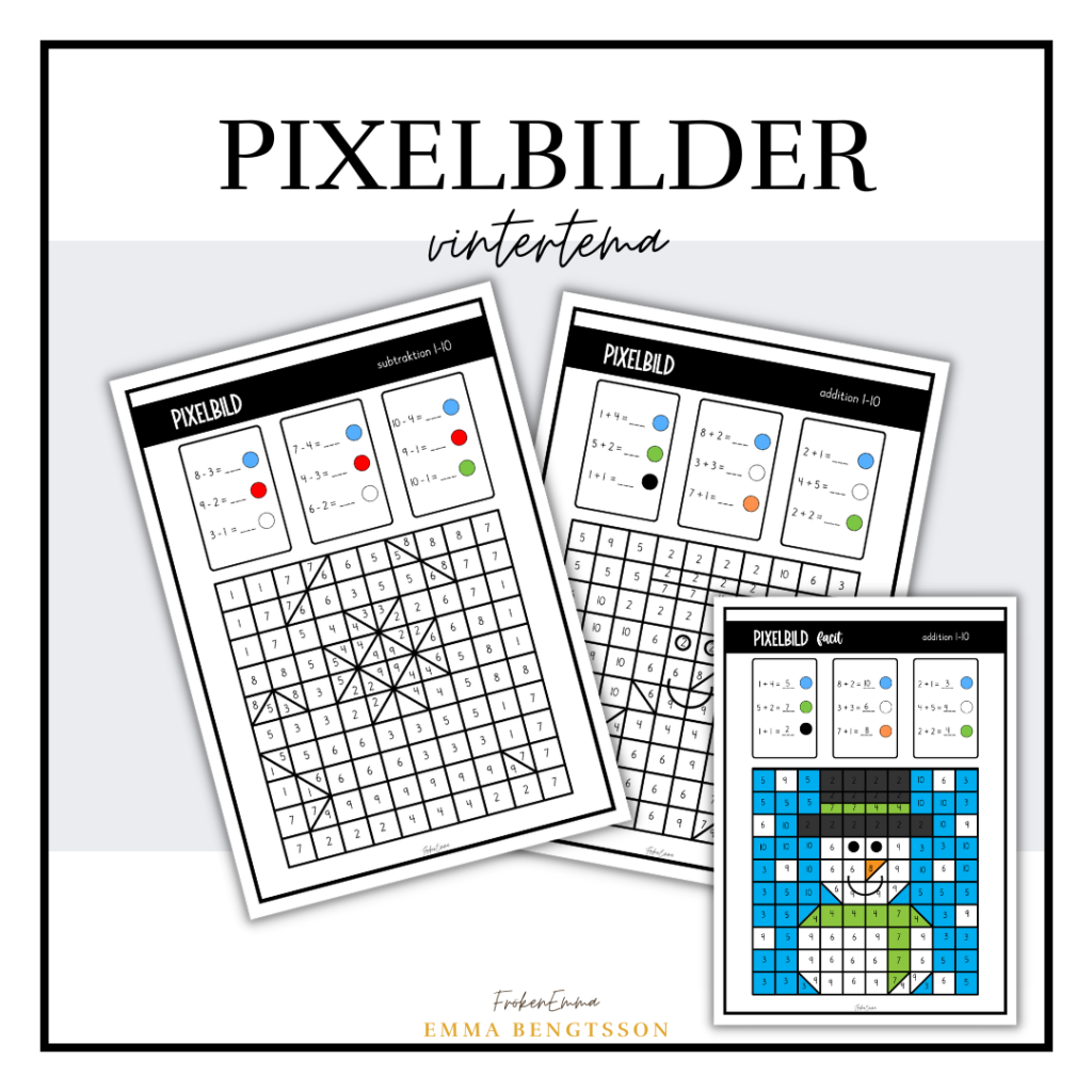 Två pixelbilder – addition och subtraktion