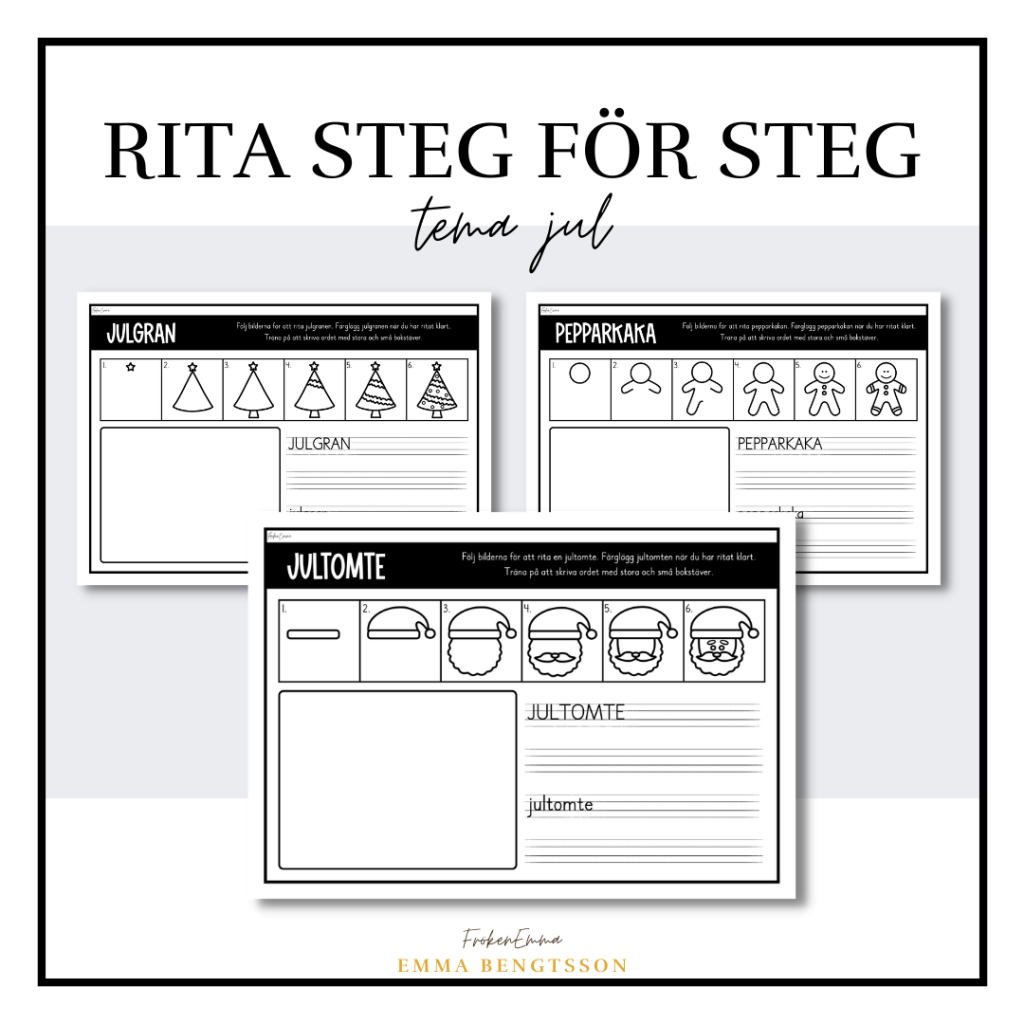 Rita steg för steg tema jul
