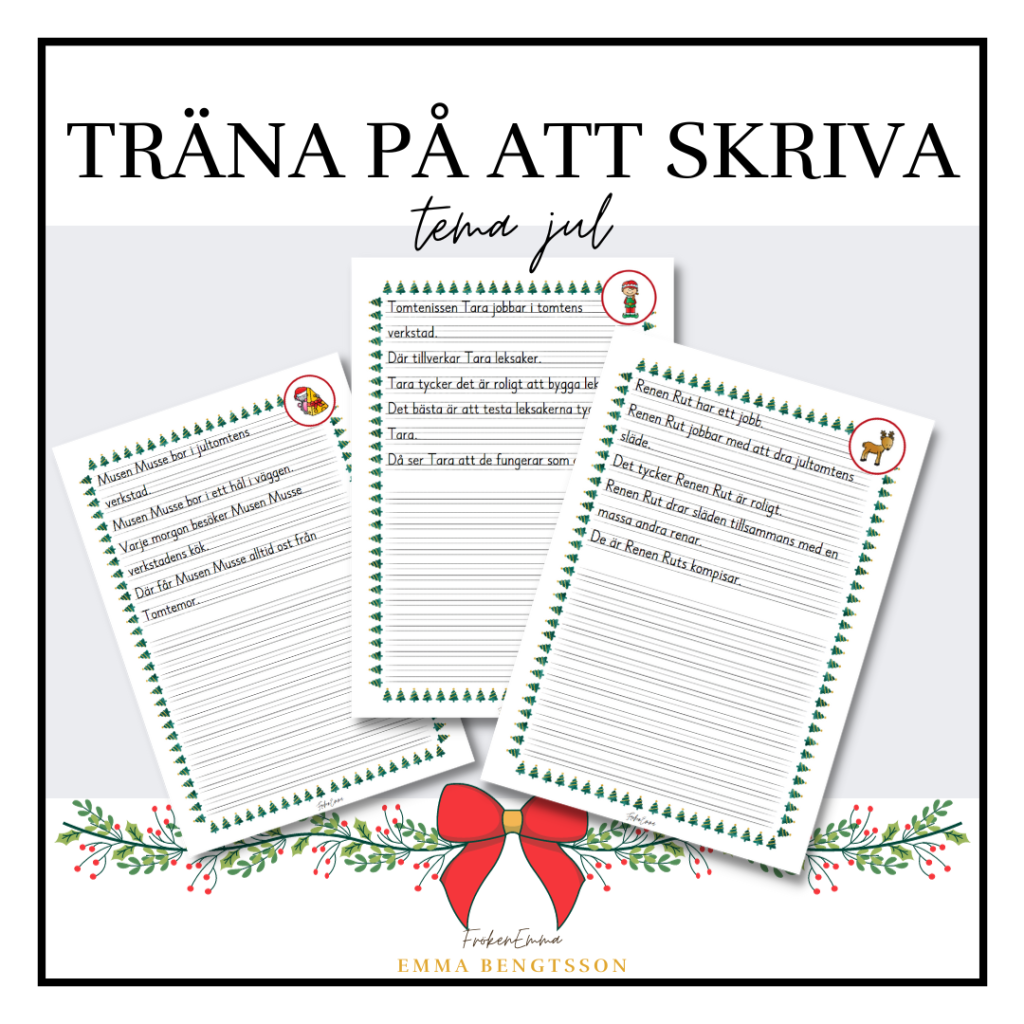 Träna på att skriva – tema jul