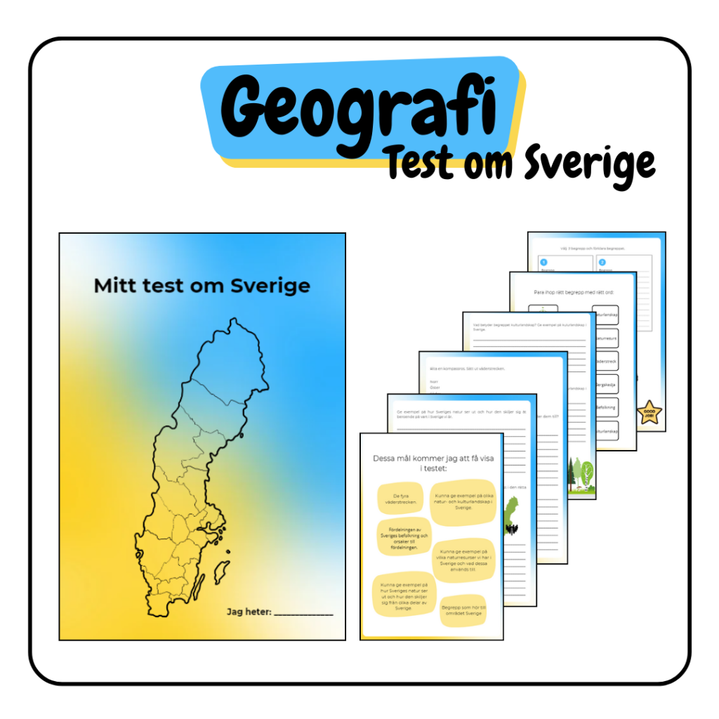 Geografi: Test om Sverige