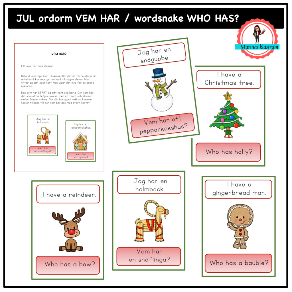 Ordorm – Vem har? – Julen + Christmas