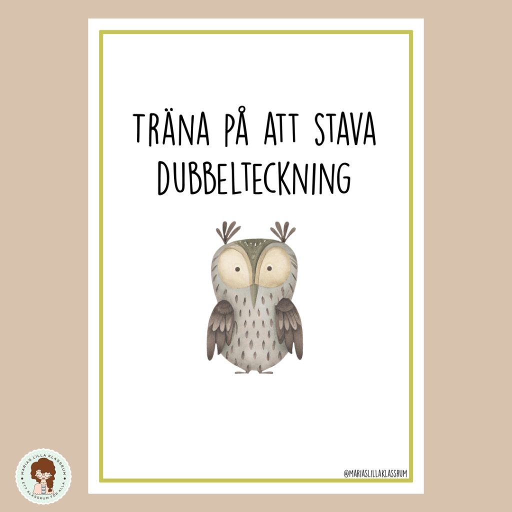 Träna Tj-ljudet – 8 stenciler