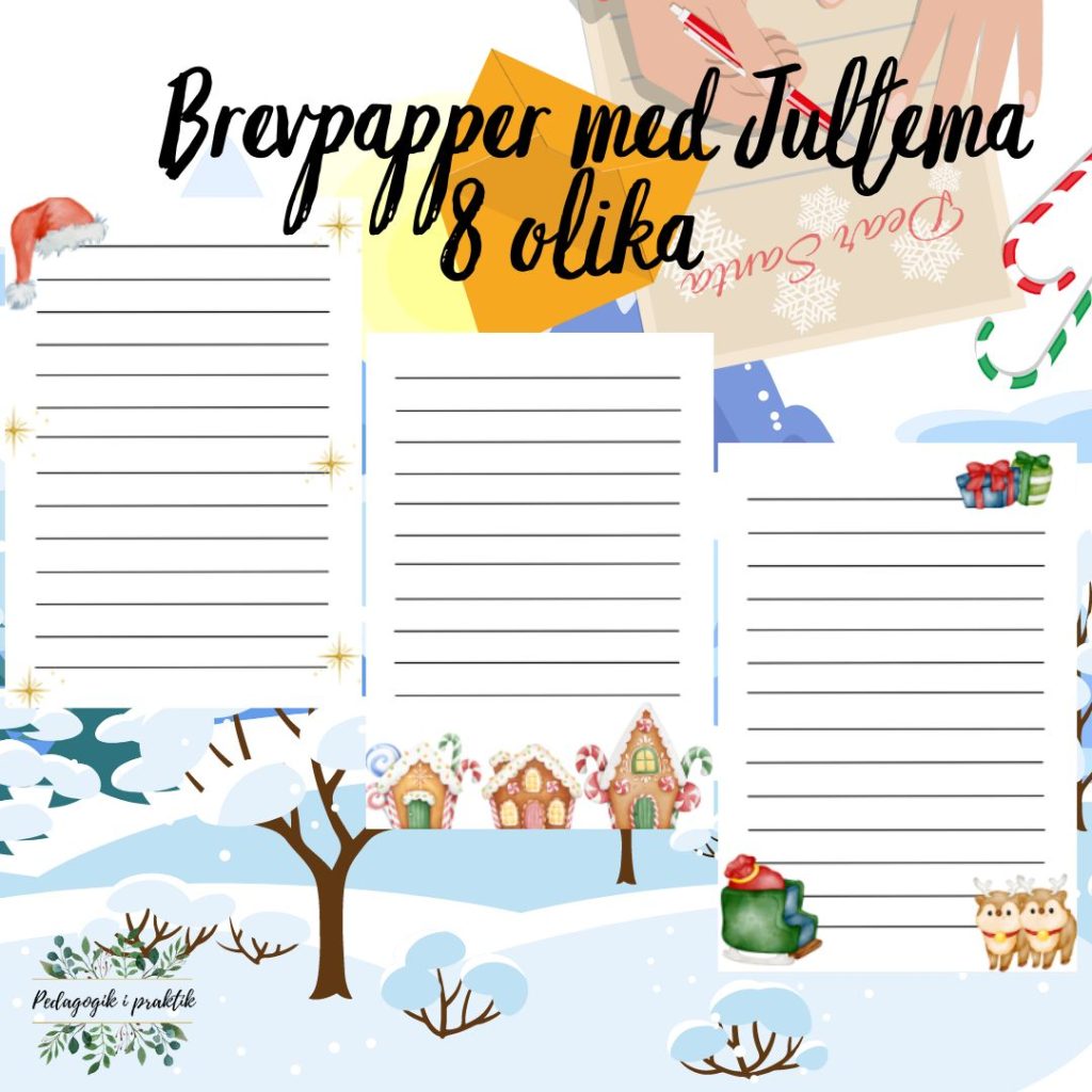 Brevpapper med tema jul