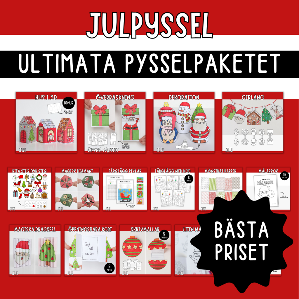 Julpyssel – ultimata pysselpaketet (julpaket)
