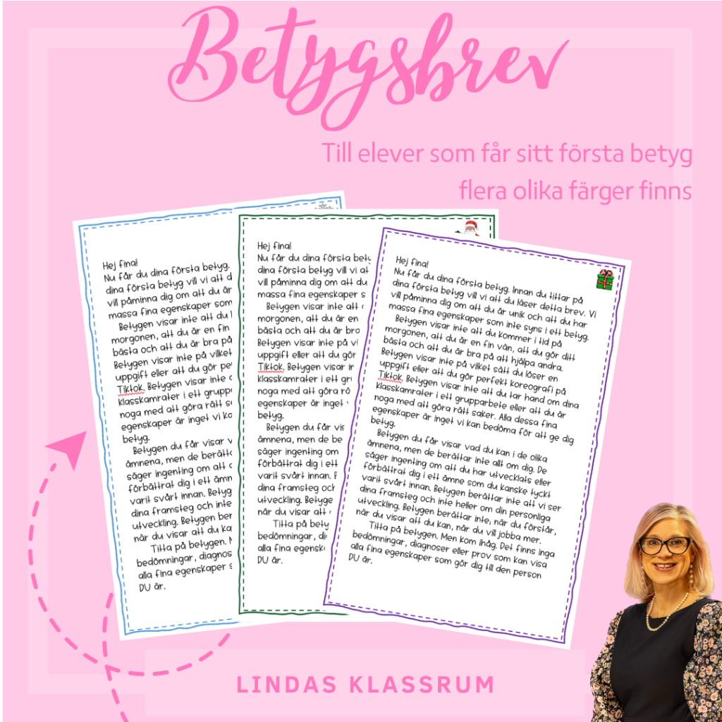 Brev till elever inför betyg jul