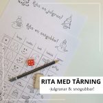 Rita med tärning – snögubbar och julgranar - bild 1