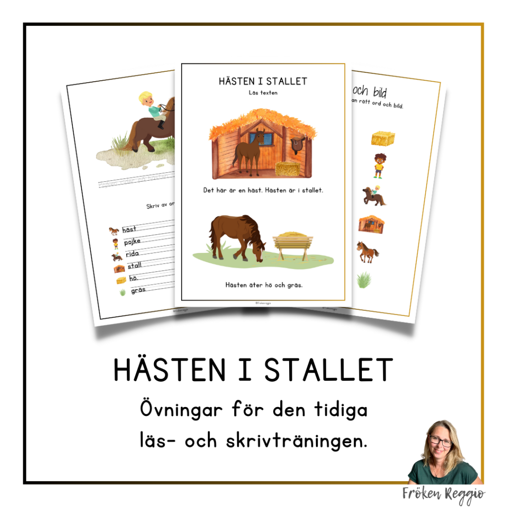 Hästen i stallet – Övningar för den tidiga läs- och skrivträningen