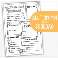 Allt om min första skoldag - skolstart